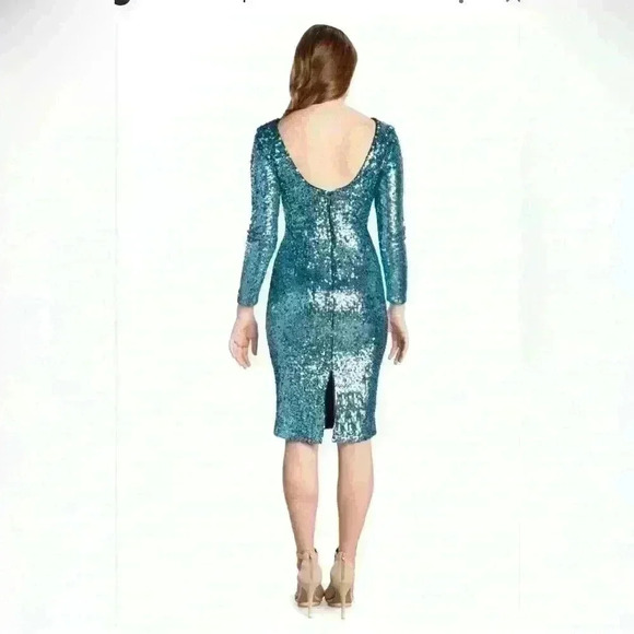 Dress The Population Emery Long Sleeve Sequin Body-Con Dress Size XS - Picture 3 of 10
